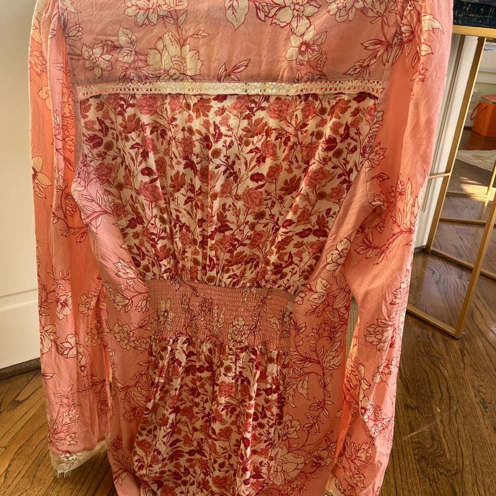 Free People Floral Pink Long Sleeve Dress - Picture 3 of 3
